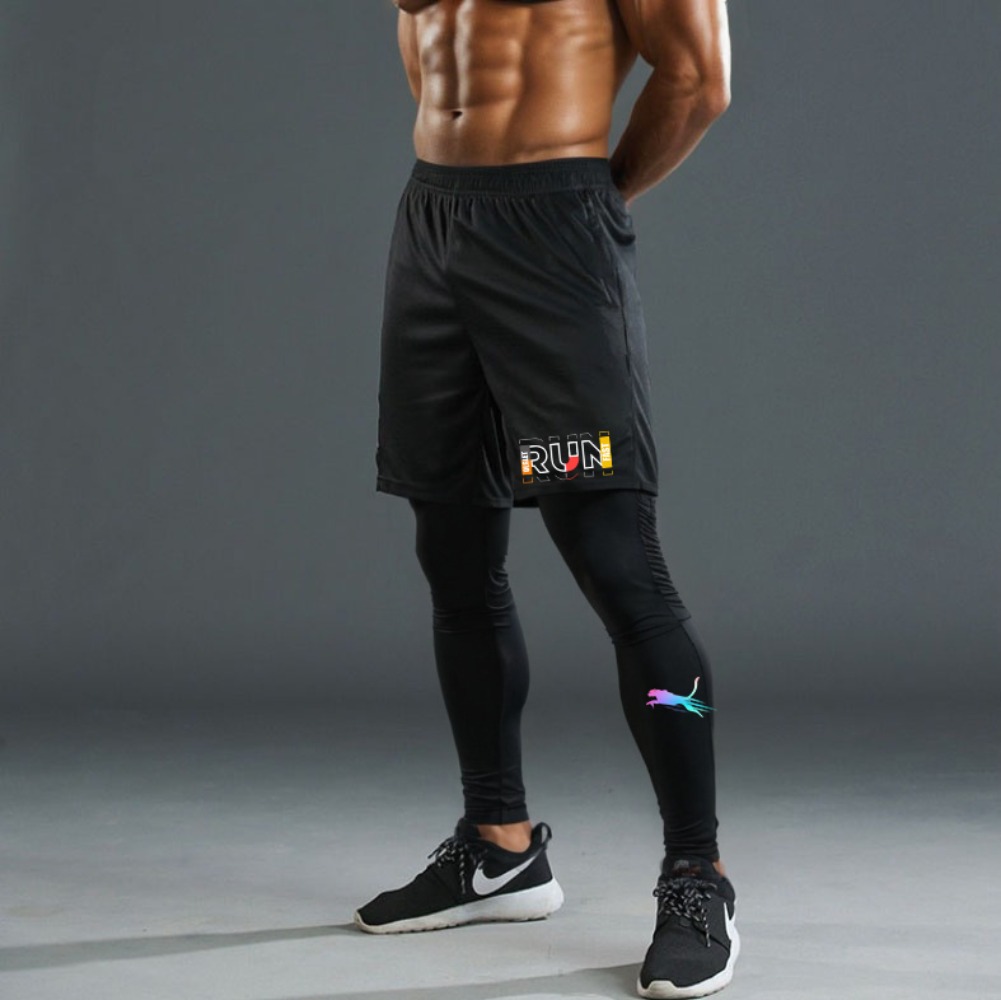 Set Lari Pria 2 Potong, Celana - Compression Shorts Athletes ulasan dan harga